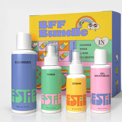 InstaNatural Besties cleanser pump application for gentle daily cleansing and fresh skin.