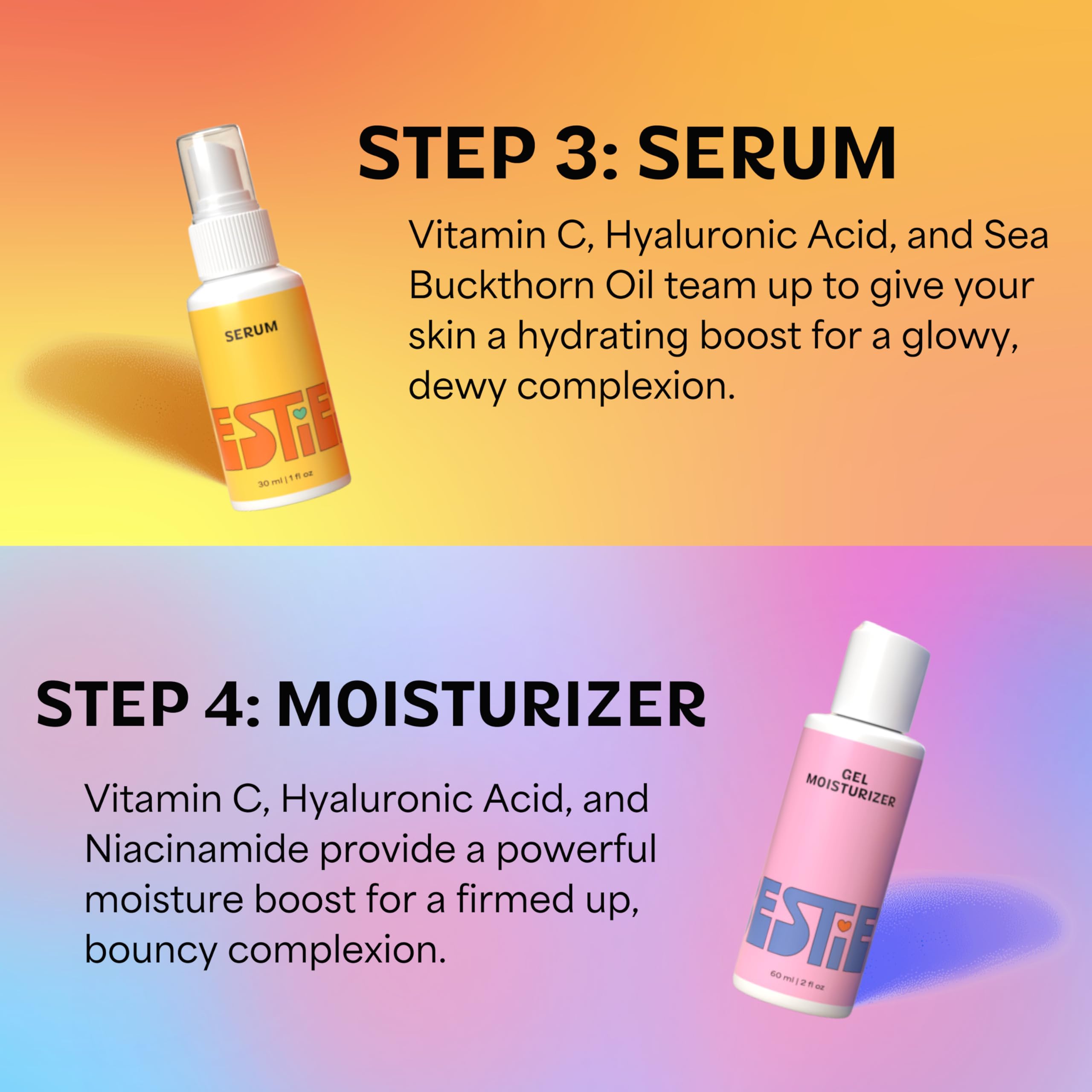 InstaNatural Besties four-step kit front view emphasizes teen-friendly skincare routine.