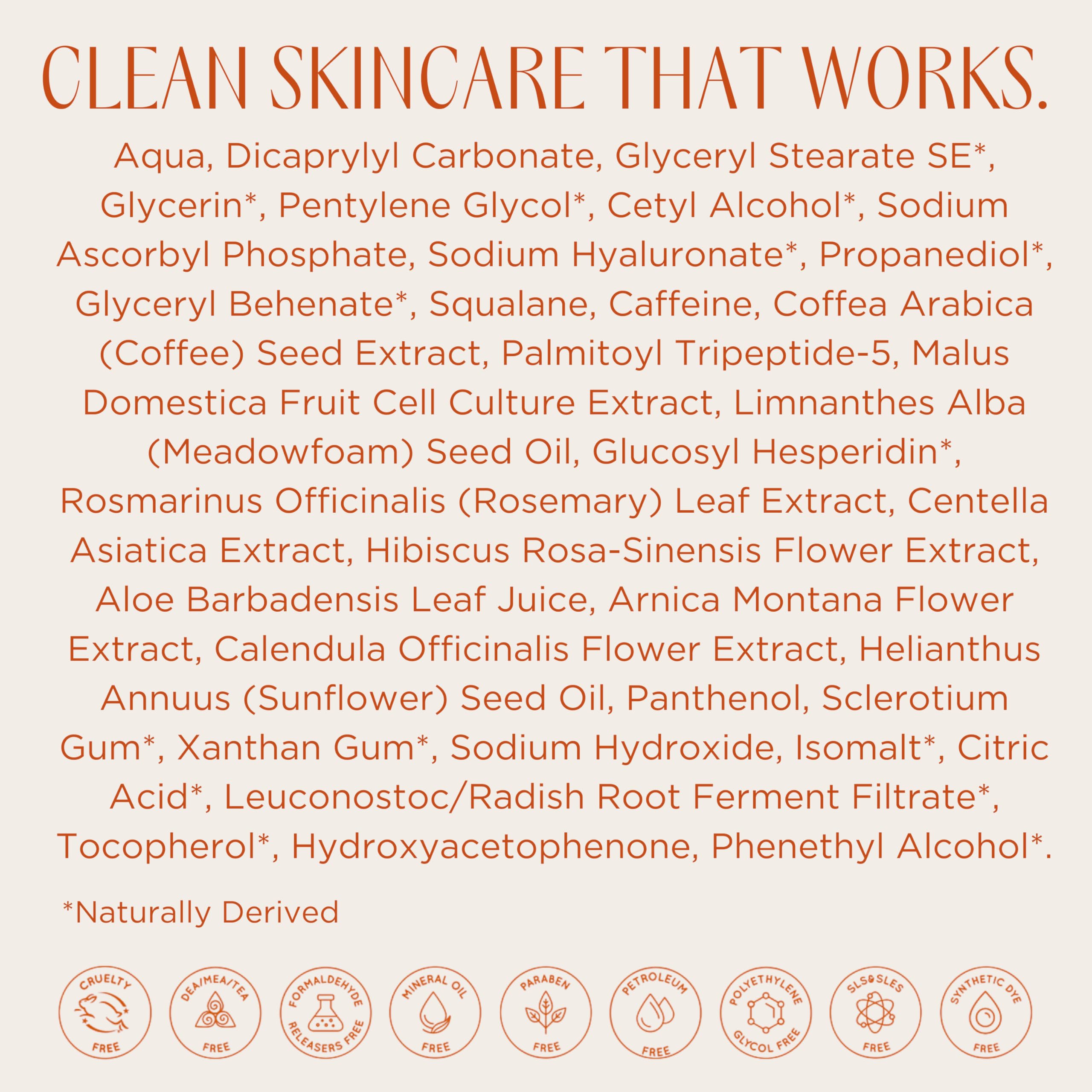 InstaNatural Hyaluronic Eye Gel Cream texture with peptides and squalane delivers smoothing hydration.