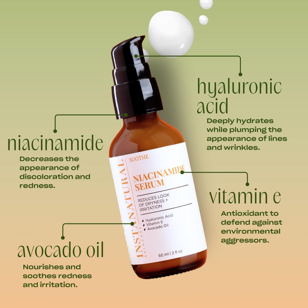 InstaNatural Niacinamide Serum with Hyaluronic Acid highlights plumping hydration