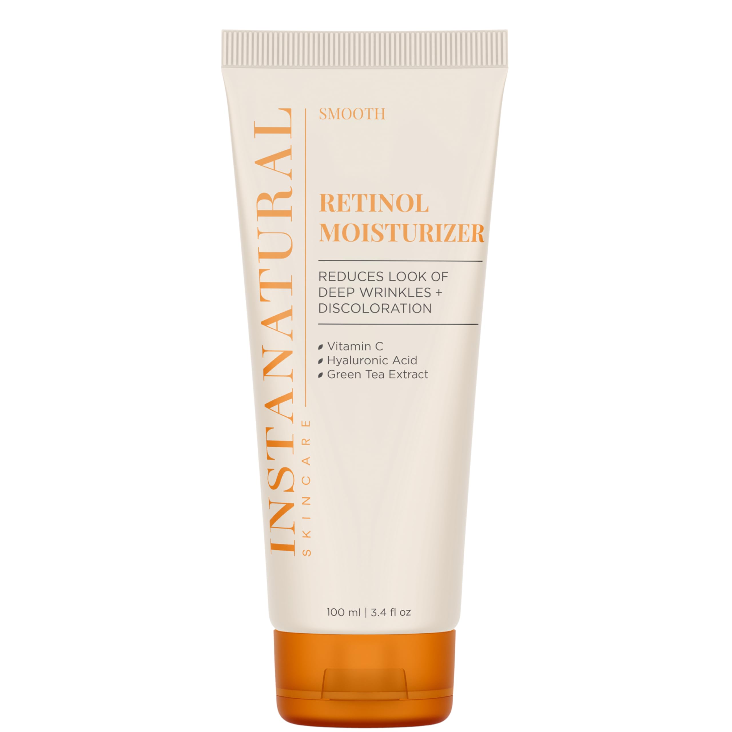 InstaNatural Retinol Nighttime Moisturizer bottle hydrates for a refreshed complexion.