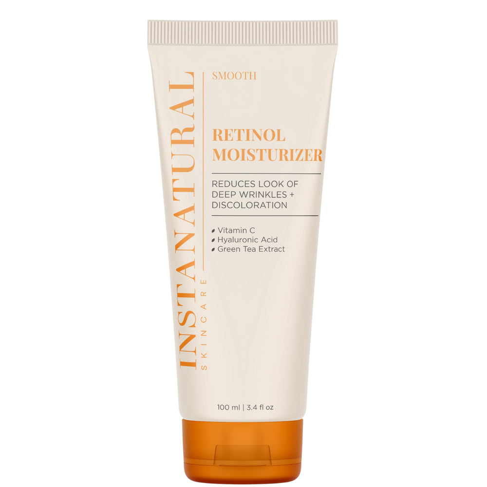 InstaNatural Retinol Nighttime Moisturizer bottle hydrates for a refreshed complexion.
