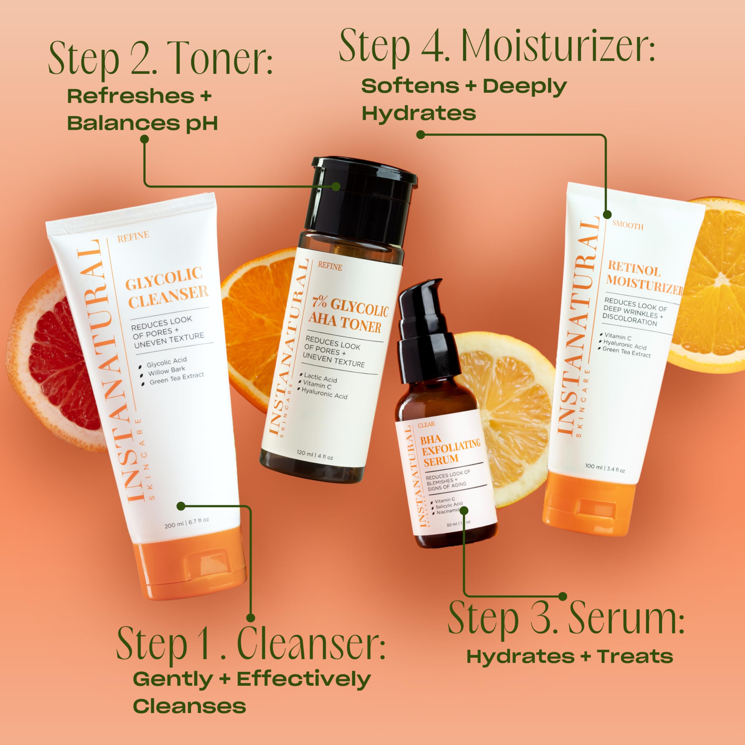 InstaNatural moisturizer includes Vitamin C for antioxidant support and radiance.