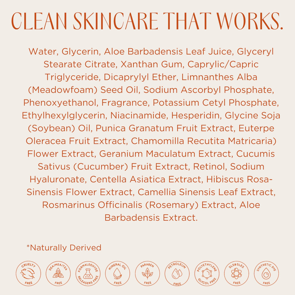 InstaNatural Retinol Serum brightening glow effect on skin.