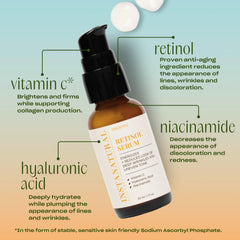 InstaNatural Retinol Serum pipette dispense demonstrates easy application and hydration.
