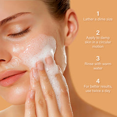 InstaNatural Vitamin C Cleanser lather forms gentle foam on skin