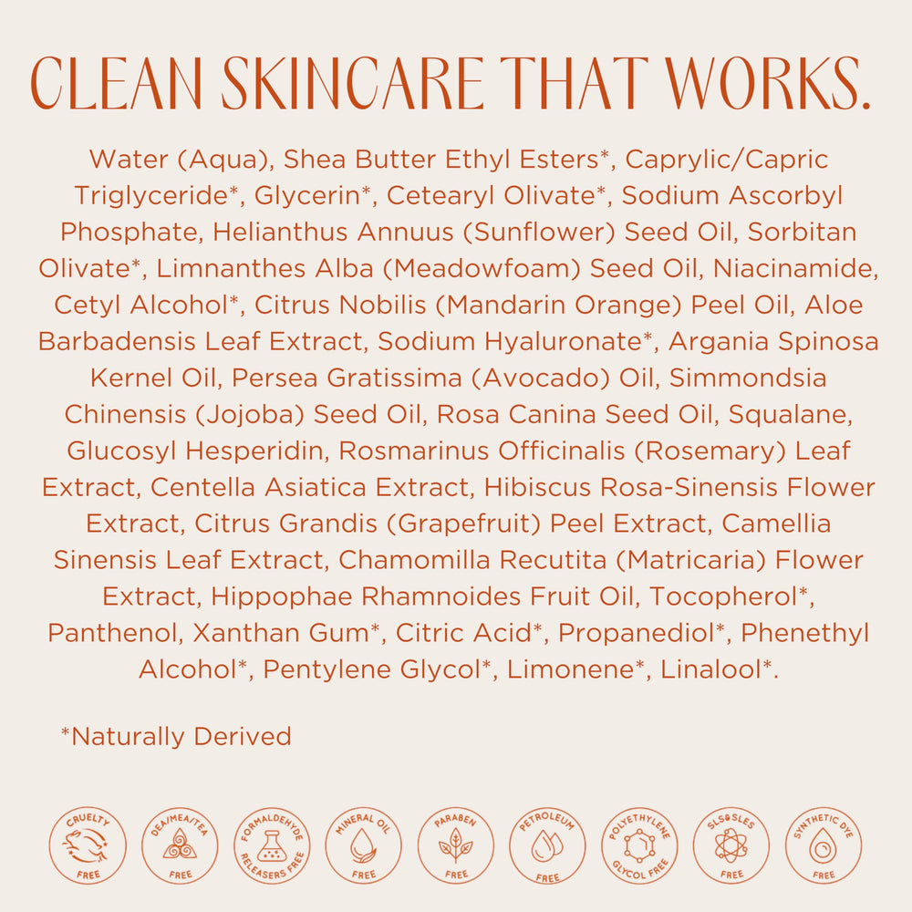 InstaNatural Vitamin C Moisturizer application close-up demonstrating smooth spread and hydration.
