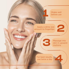 InstaNatural Vitamin C Serum amber bottle on vanity