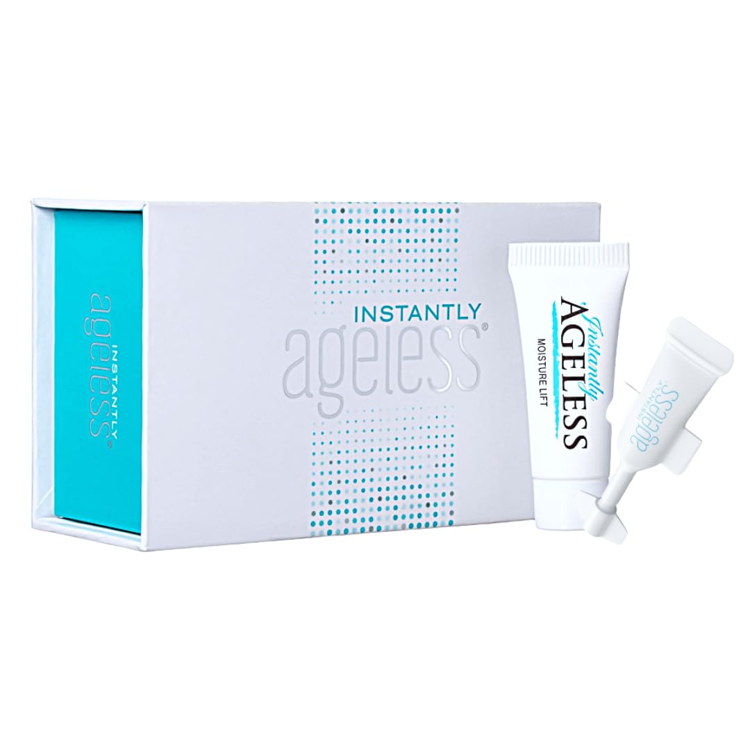 Instantly Ageless eye bag remover vials illustrate quick puffiness reduction for a refreshed look