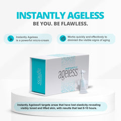 Instantly Ageless face lift cream application shows refreshed skin and smoother looking fine lines