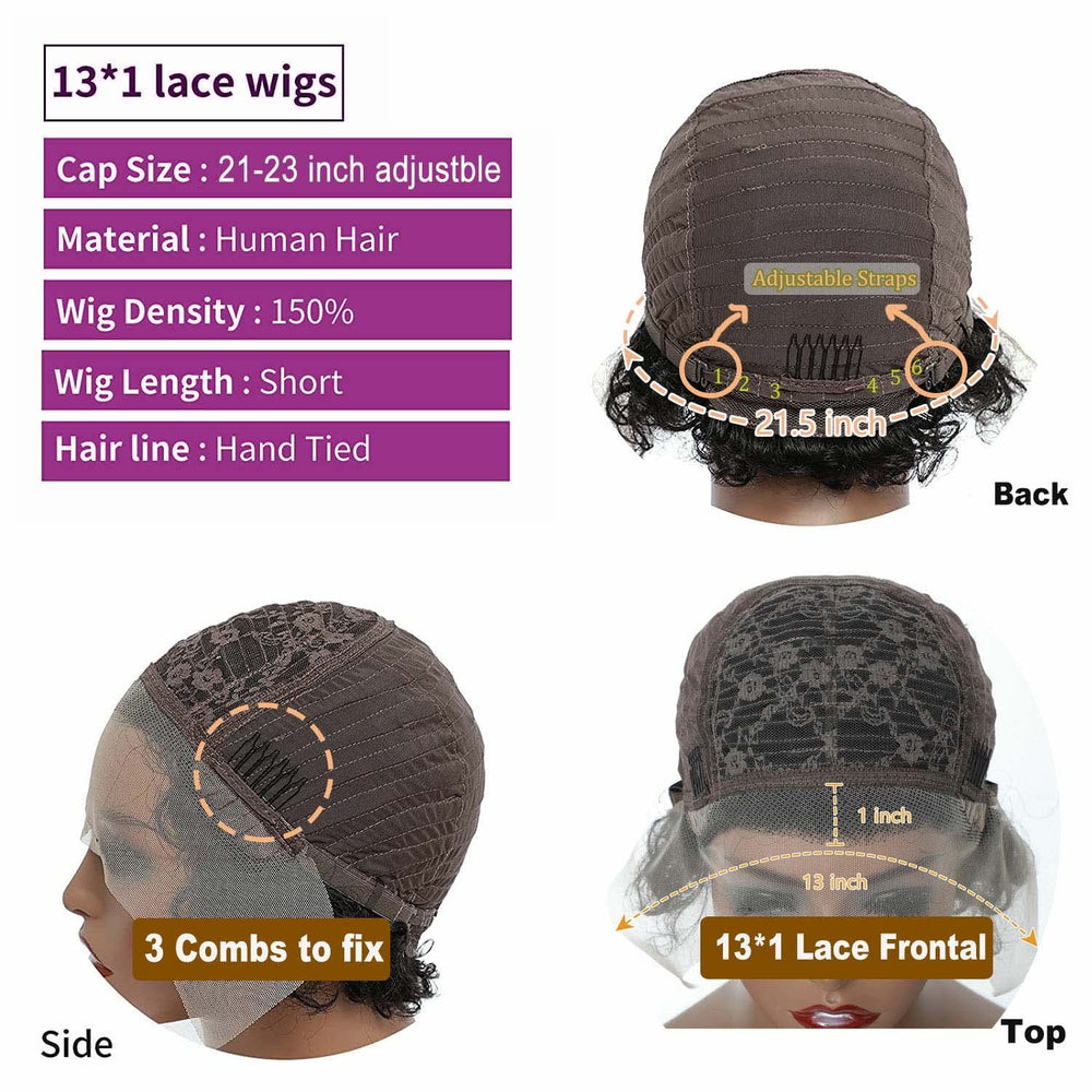INSTASTYLE hair 6inch curly pixie texture closeup for natural volume.
