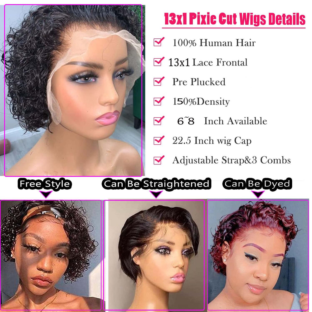 INSTASTYLE short curly pixie wig back view for versatile everyday looks.