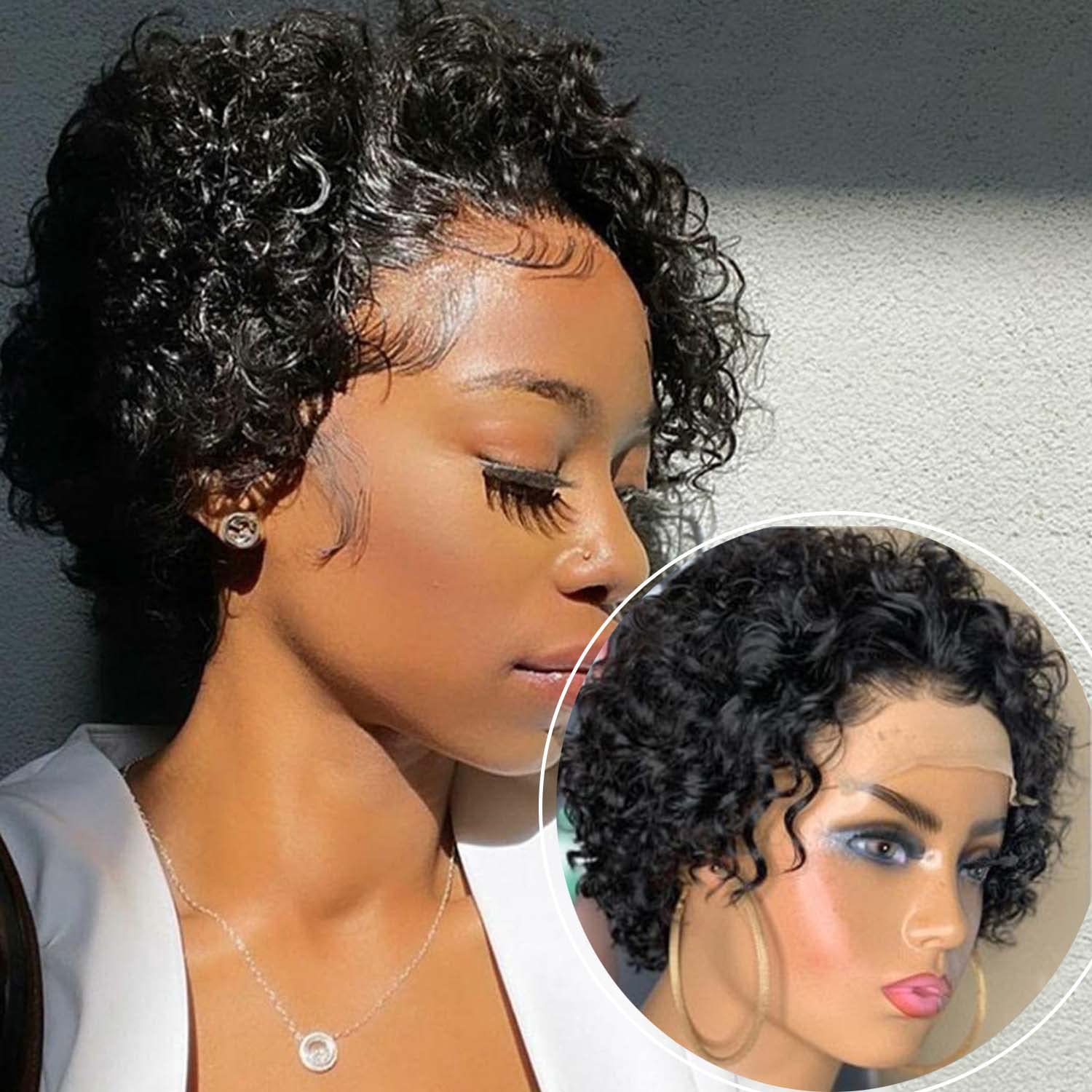 INSTASTYLE swiss lace front closeup shows comfortable wear and plucked hairline.