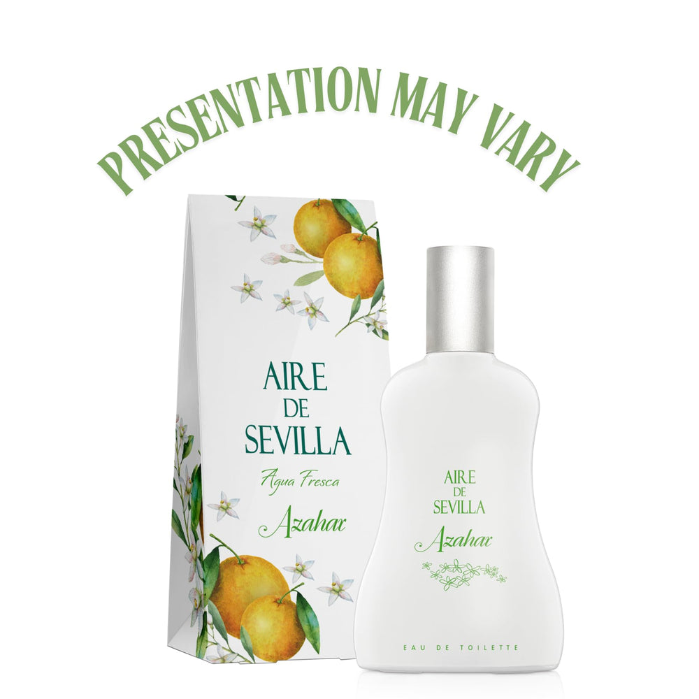 Instituto Español Aire de Sevilla Agua de Azahar packaging box showcases Mediterranean heritage and modern elegance.