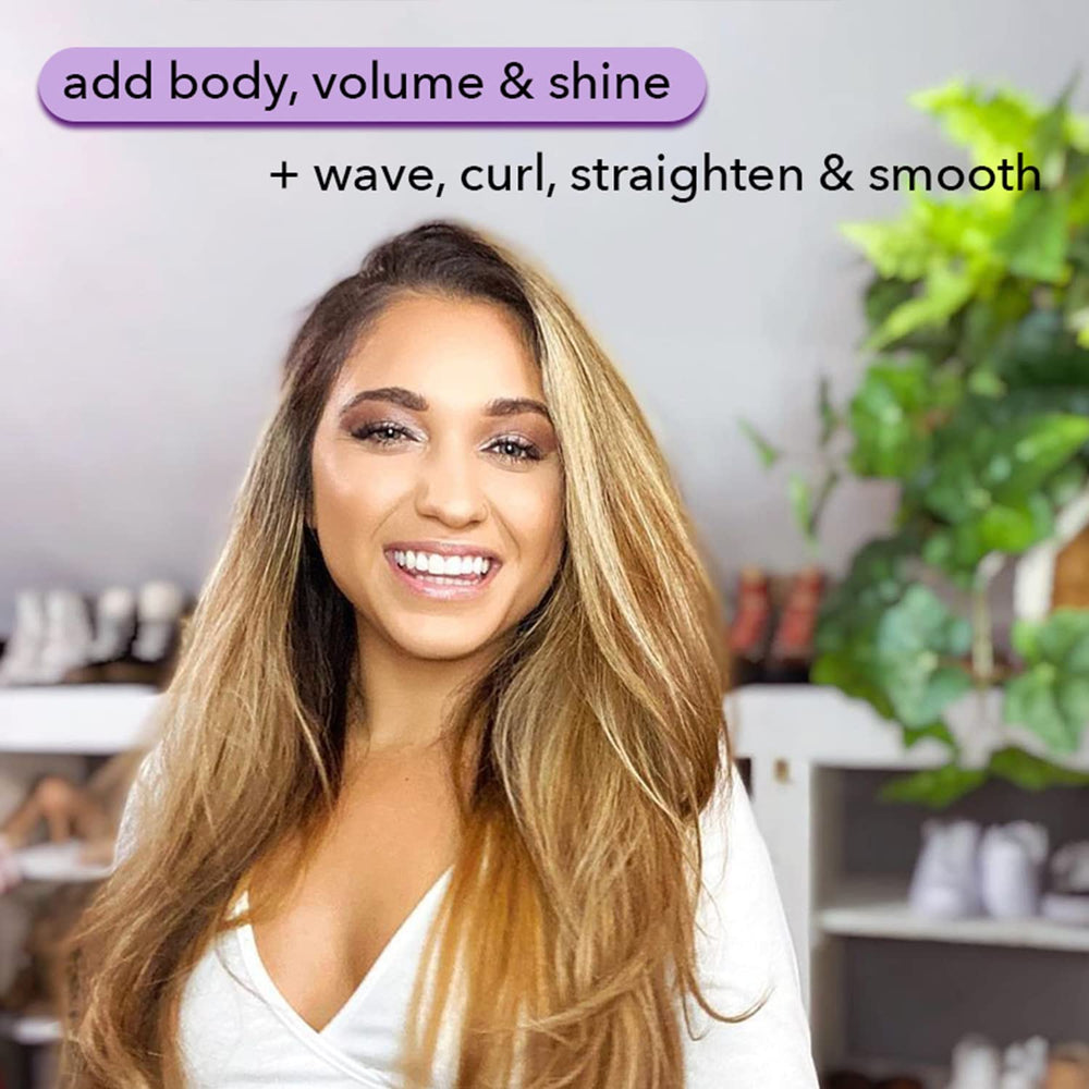InStyler Freestyle even-heat-distribution helps reduce flyaways for polish.