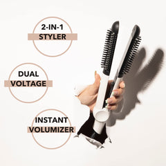 InStyler Freestyle Max bristles close-up shows tourmaline coating for smooth styling.