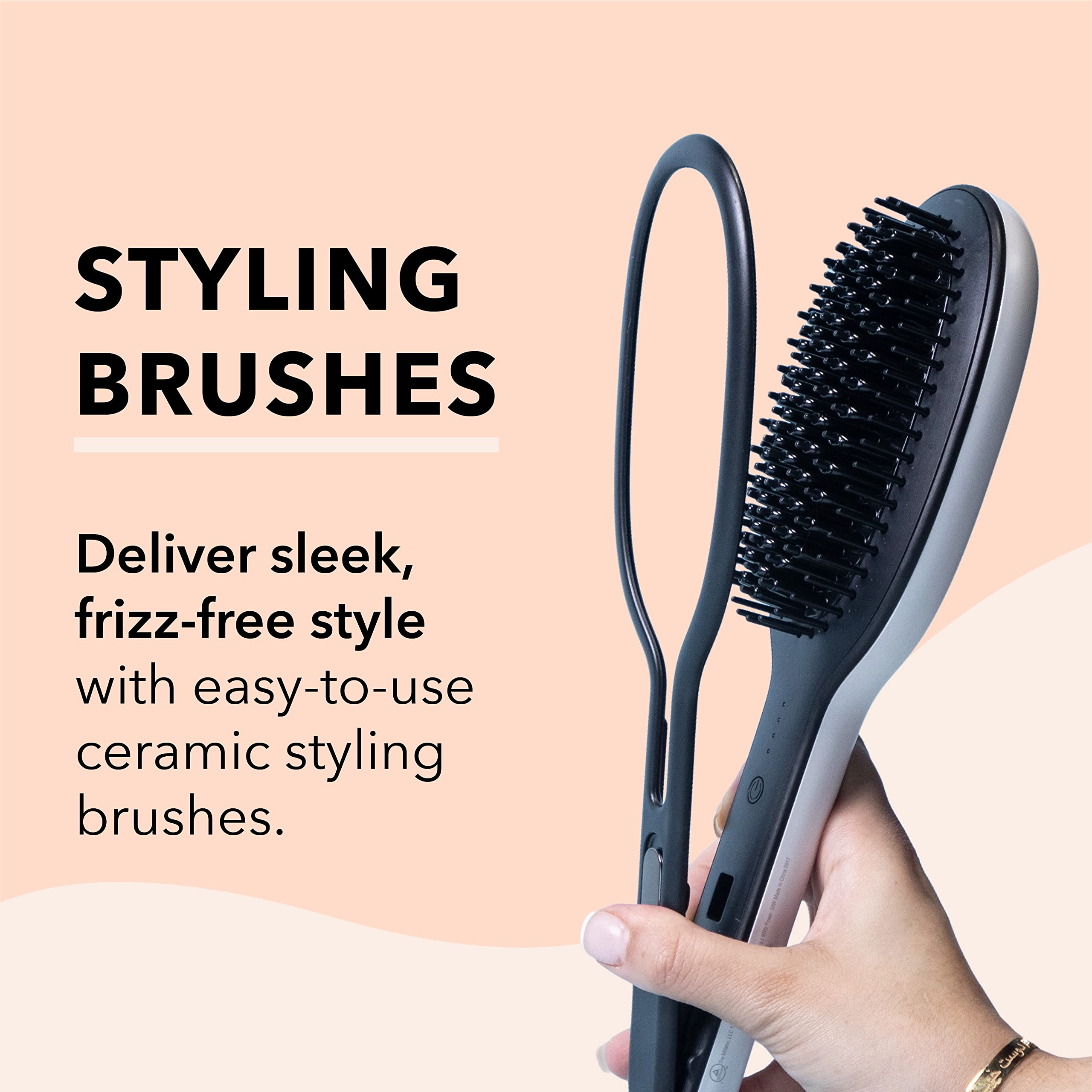 InStyler Freestyle Max hair straightening in action shows quick, seamless transformation.