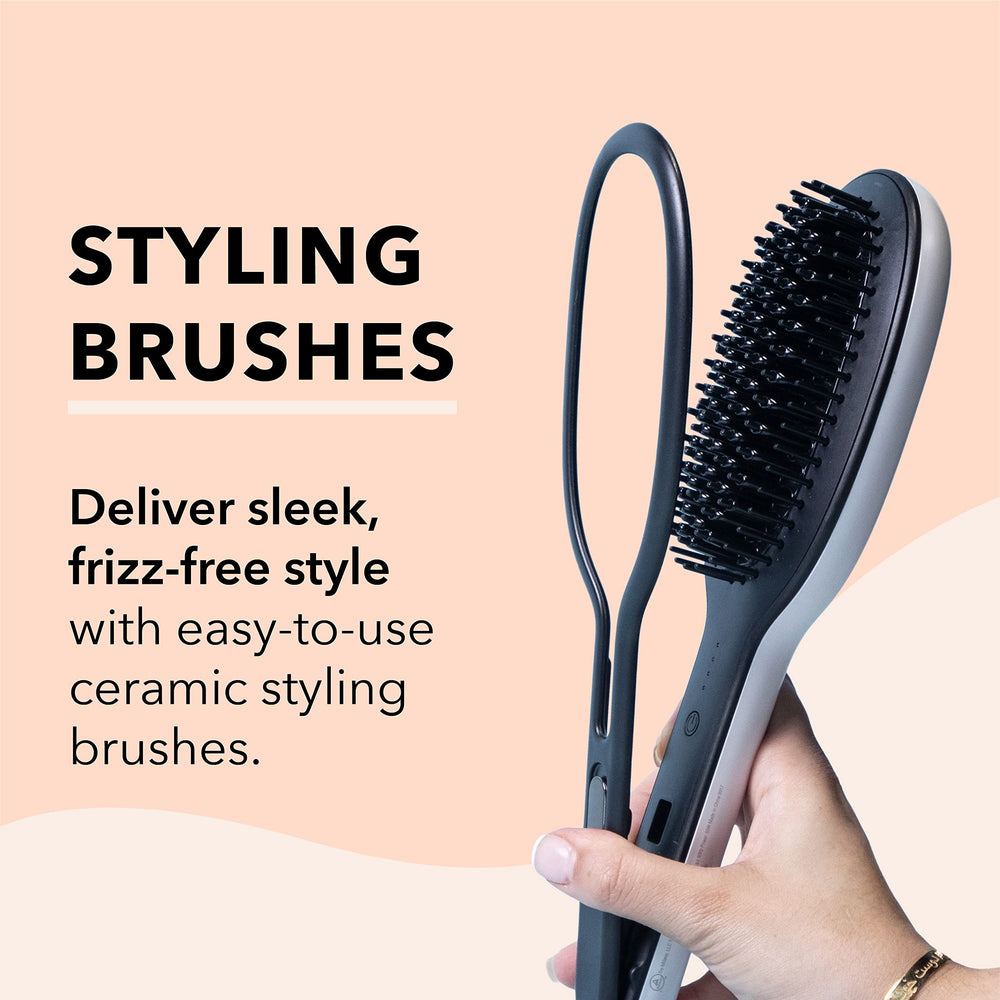 InStyler Freestyle Max hair straightening in action shows quick, seamless transformation.