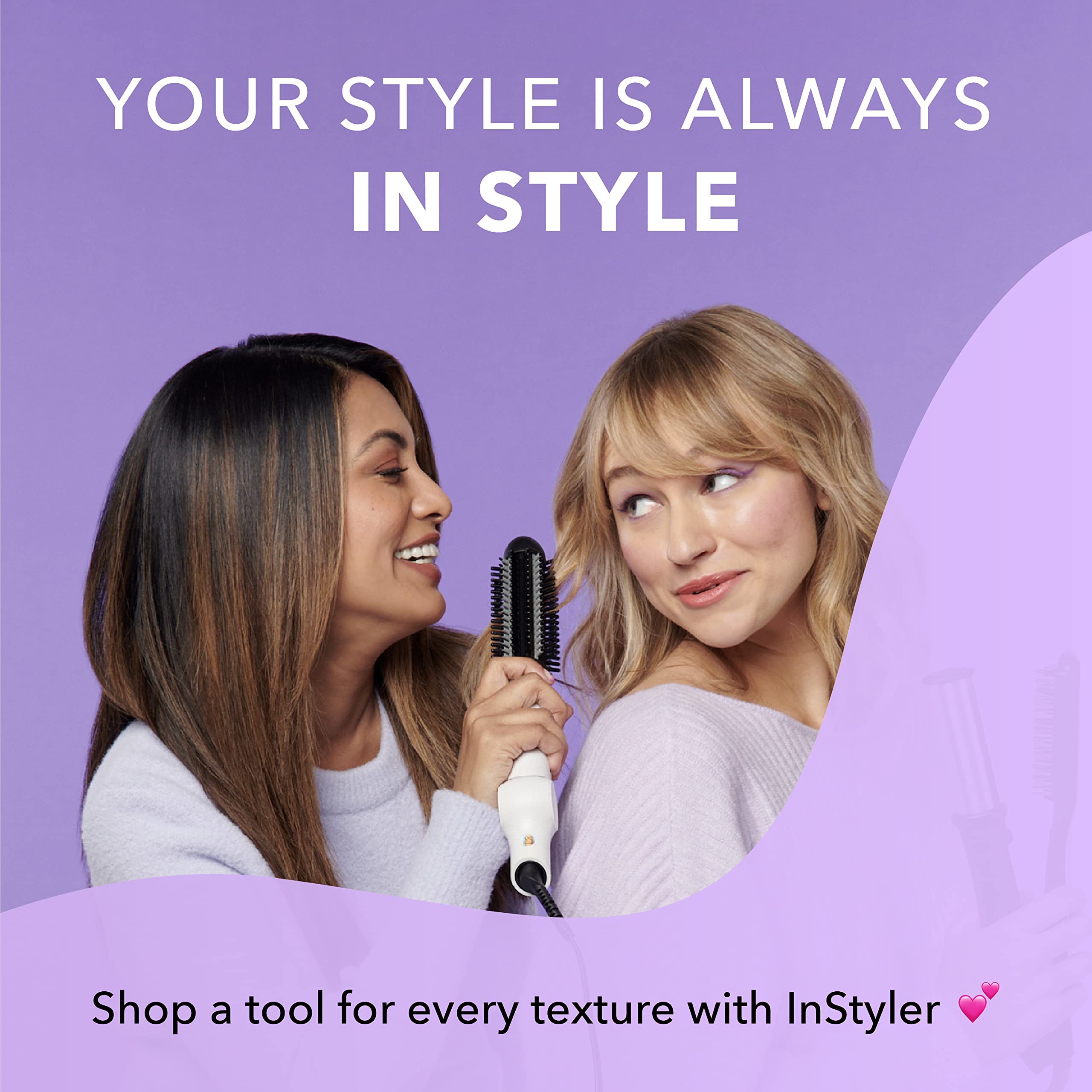 InStyler Turbo Ionic Blow Dryer diffuser attachment enhancing curl definition and bounce