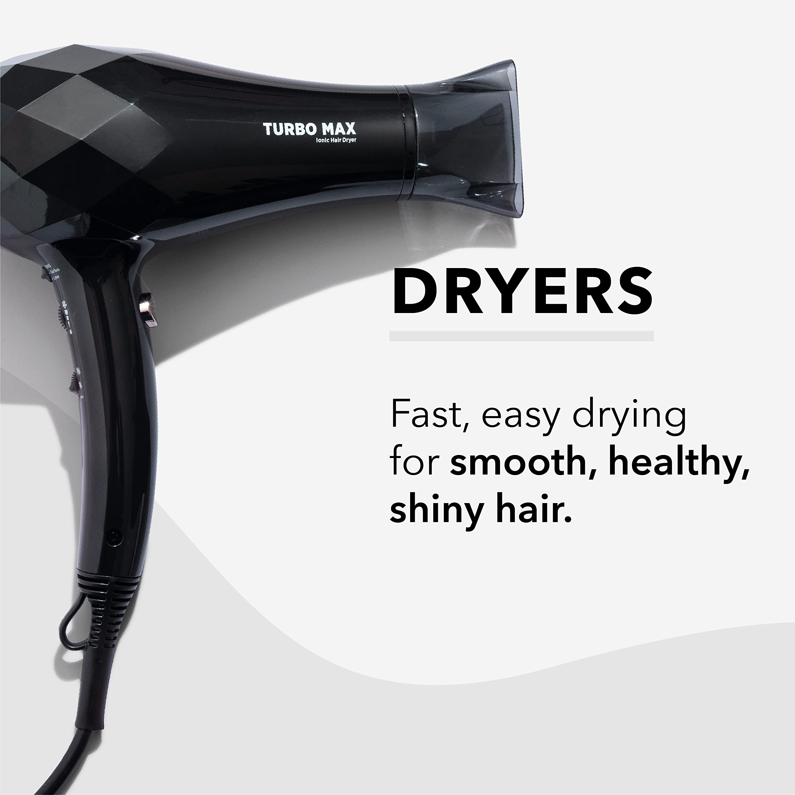 InStyler Turbo MAX Ionic Dryer travel-friendly design for easy styling on the go