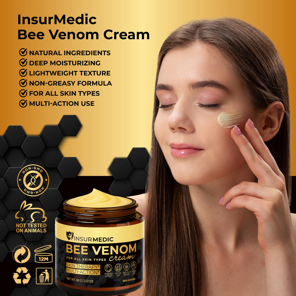 InsurMedic Bee Venom Cream packaging compact jar is travel-friendly