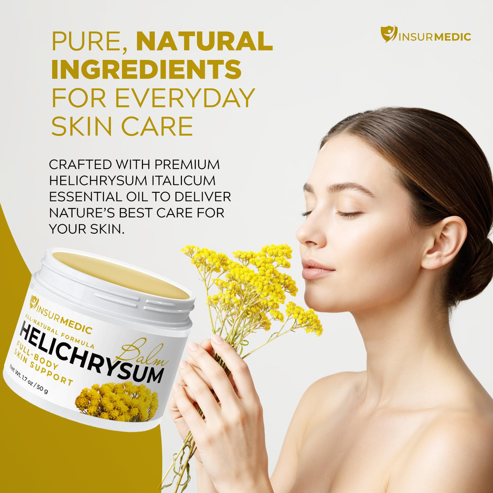 Face and body care with InsurMedic Helichrysum Balm for daily hydration