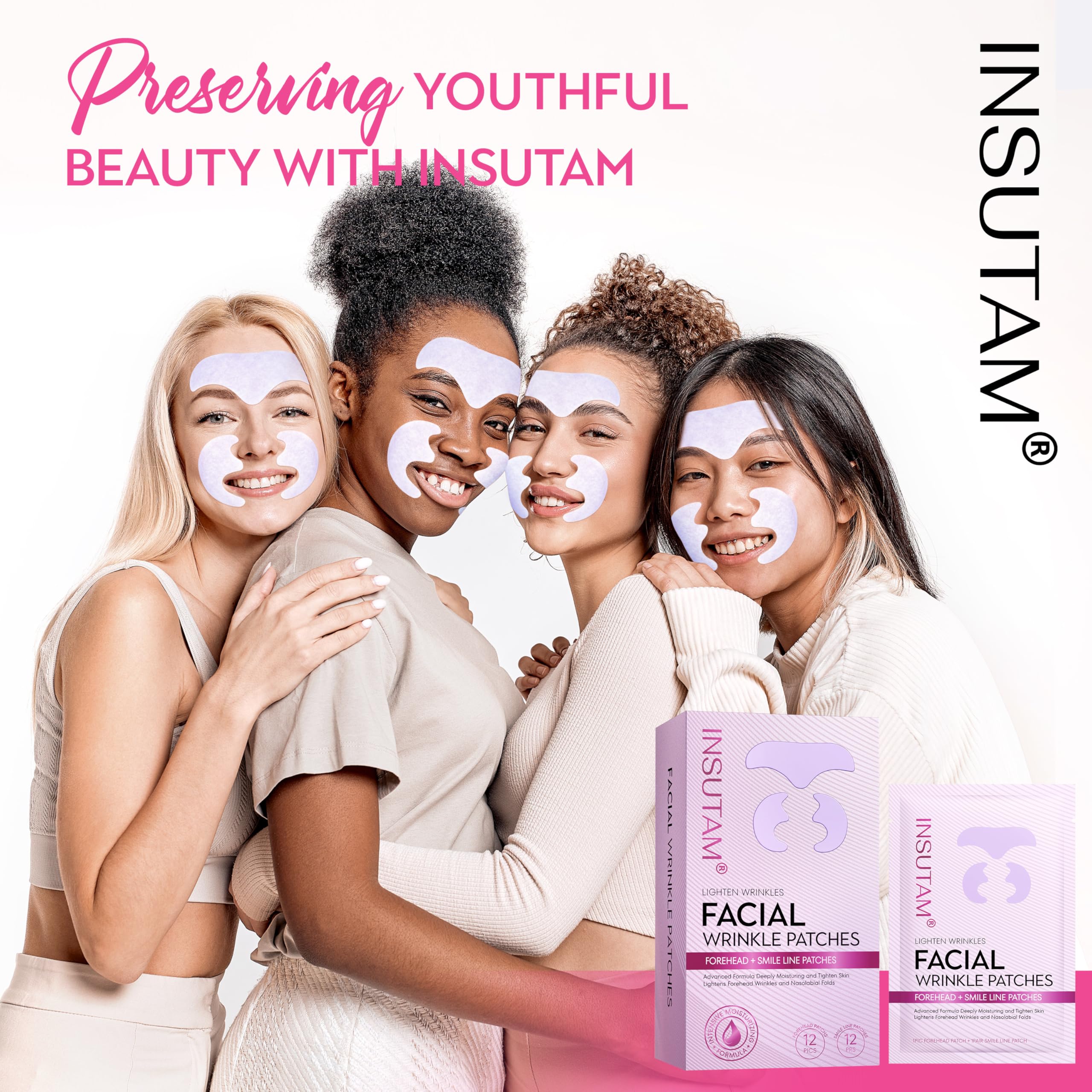 Insutam Hypoallergenic forehead patch close-up with gentle texture