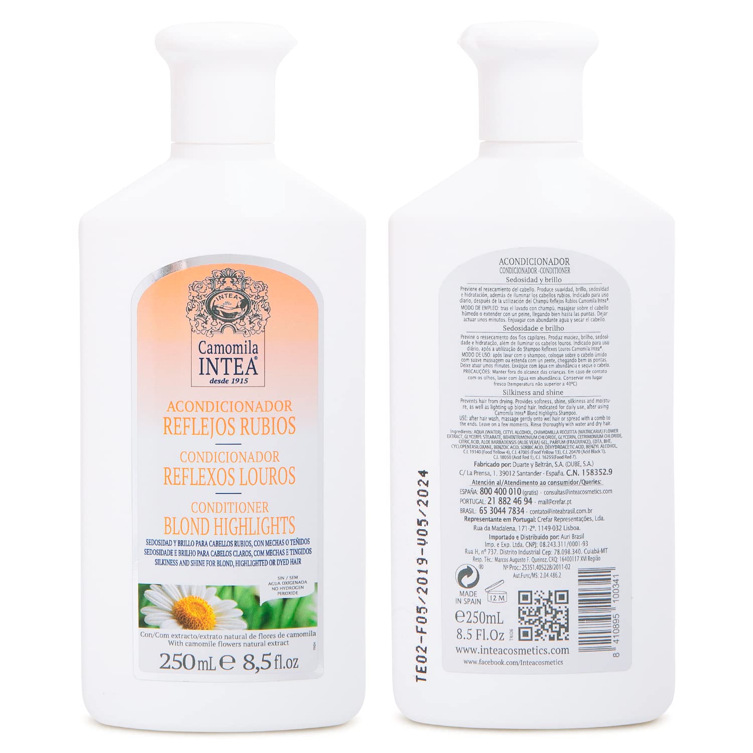 Intea Blonde Hair Hair Conditioner packaging box highlights 8.5 oz bottle for daily use.
