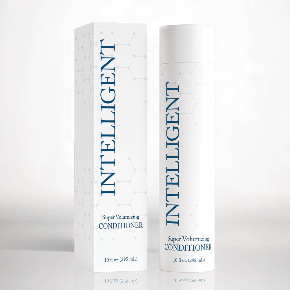 Intelligent Super Volumizing Conditioner bottle boosts volume for all hair types.