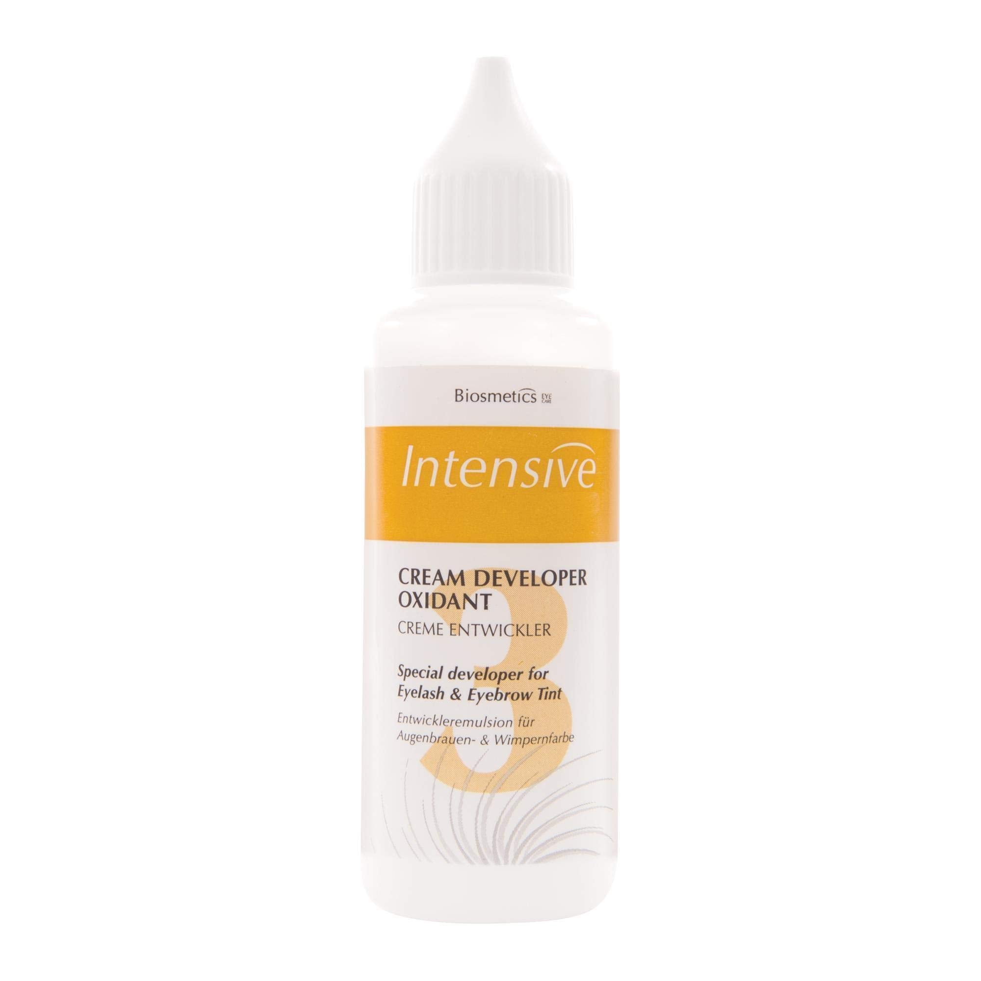 Intensive Cream Oxidant 50ml bottle pour supports even development for sensitive clients