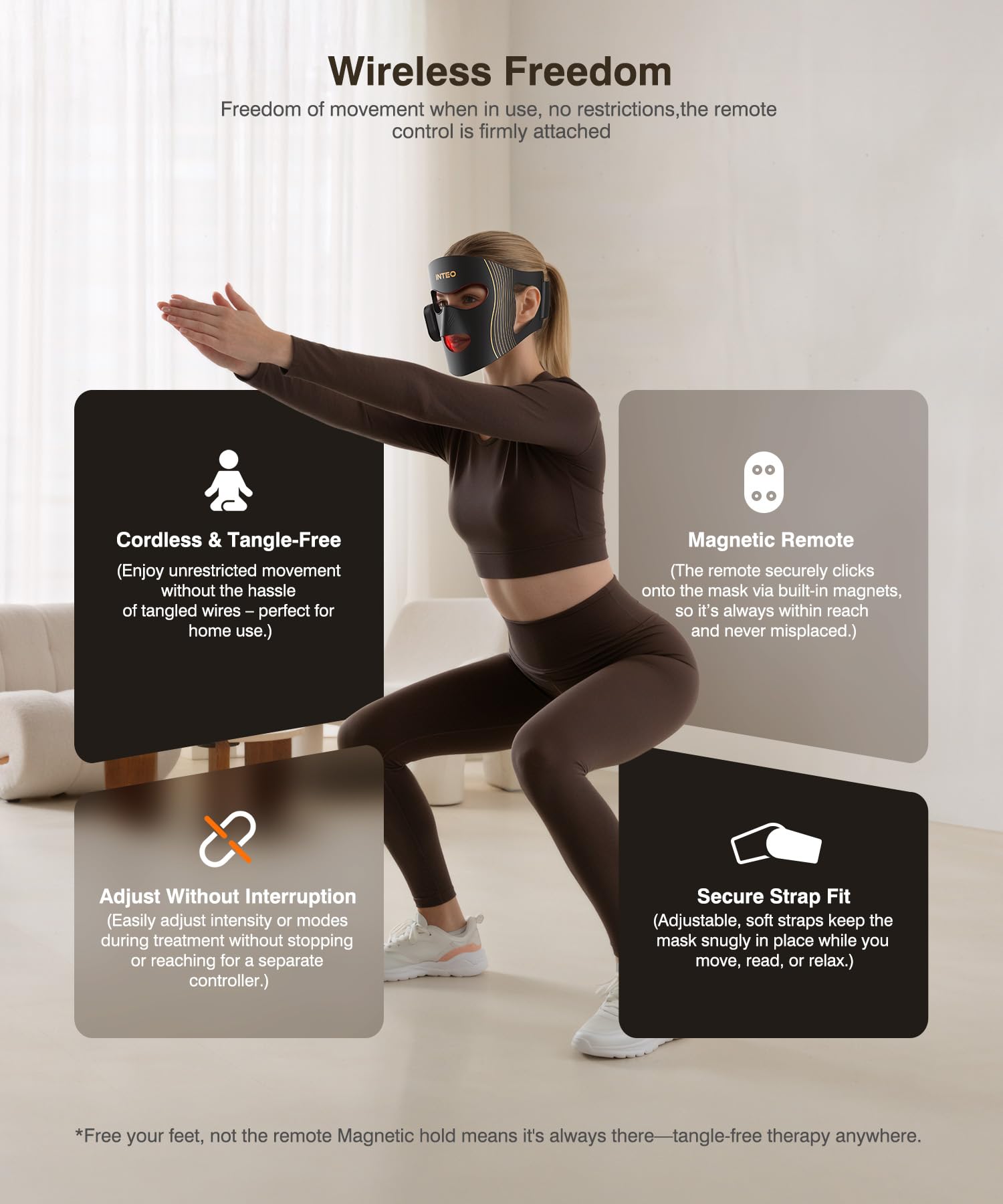 INTEO worn while reading to show hands-free multitasking benefit