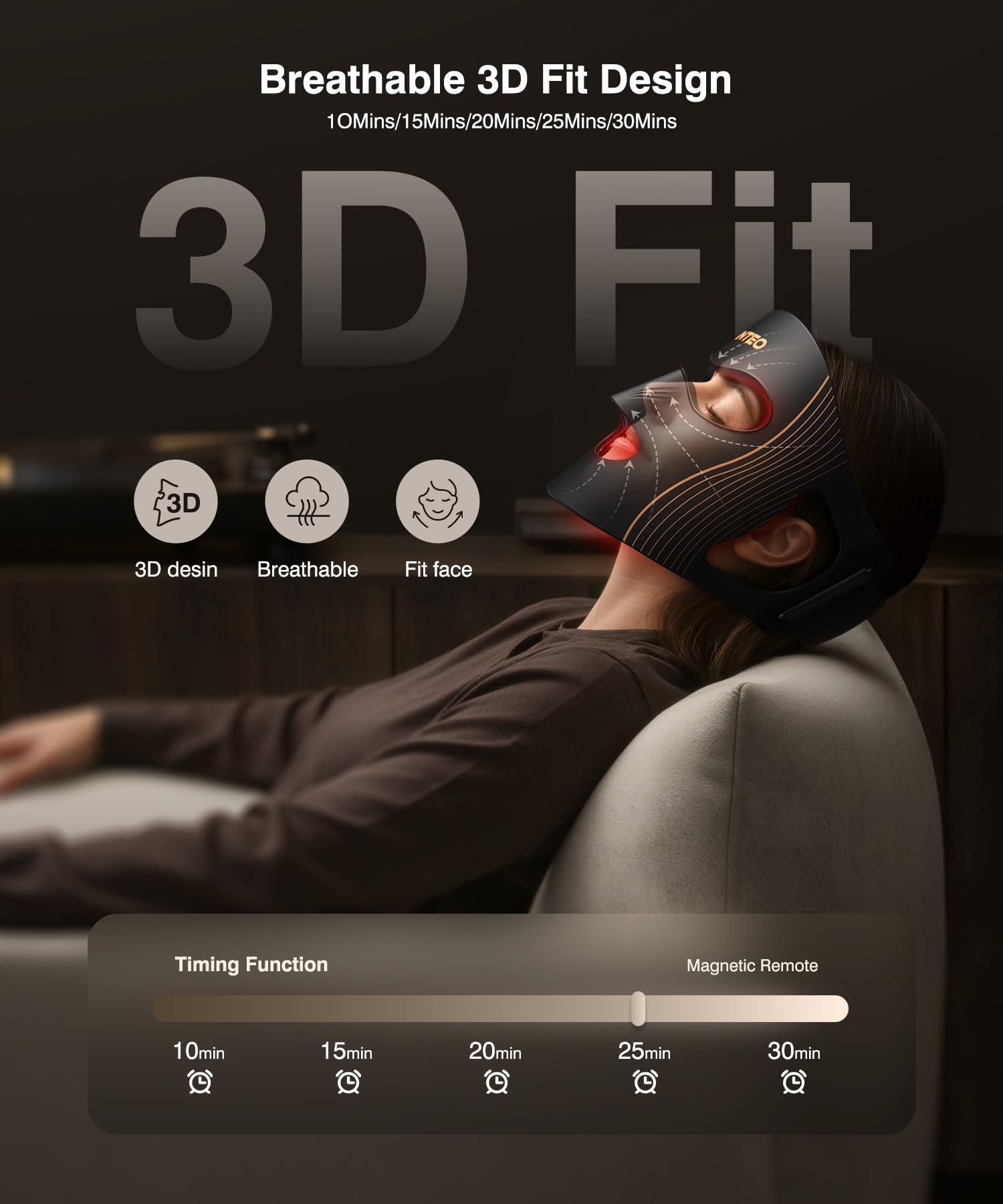 INTEO side view with attached remote control for easy wireless operation