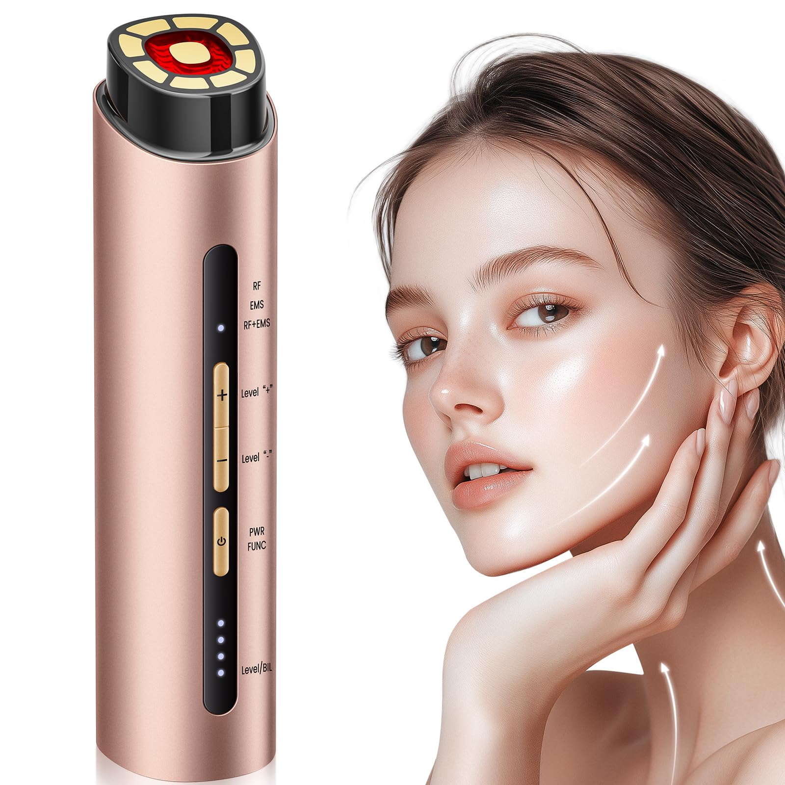INTEO Microcurren face device gold for at-home skincare sessions