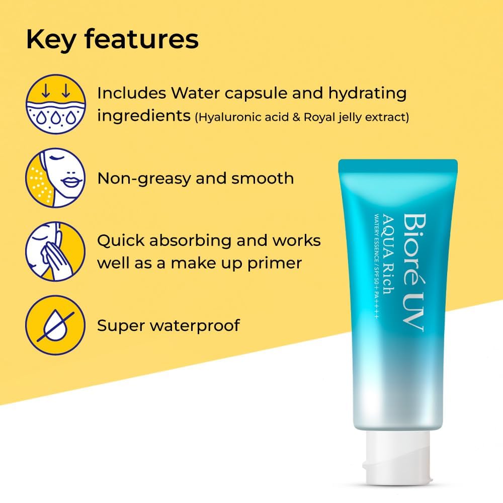 InterZERO UV Aqua Rich doubles as a makeup base for seamless complexion.