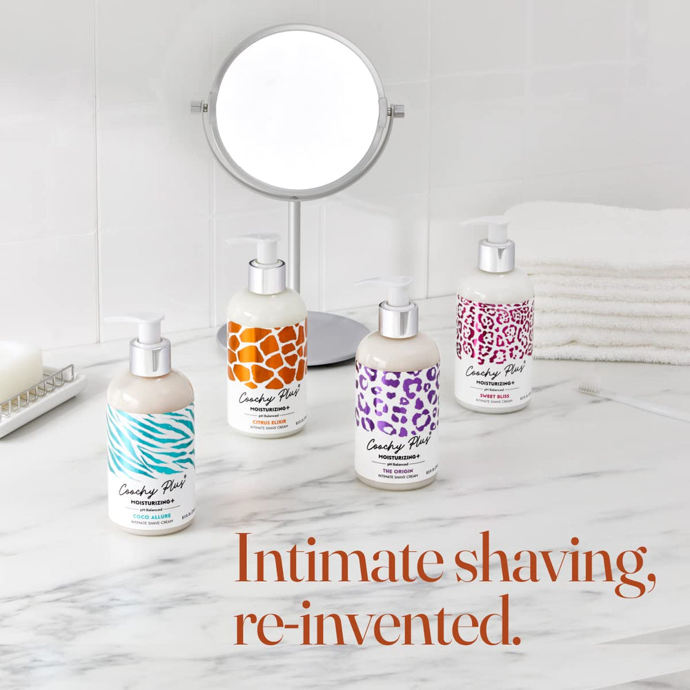 IntiMD Coochy Plus underarm application focus for versatile shaving support