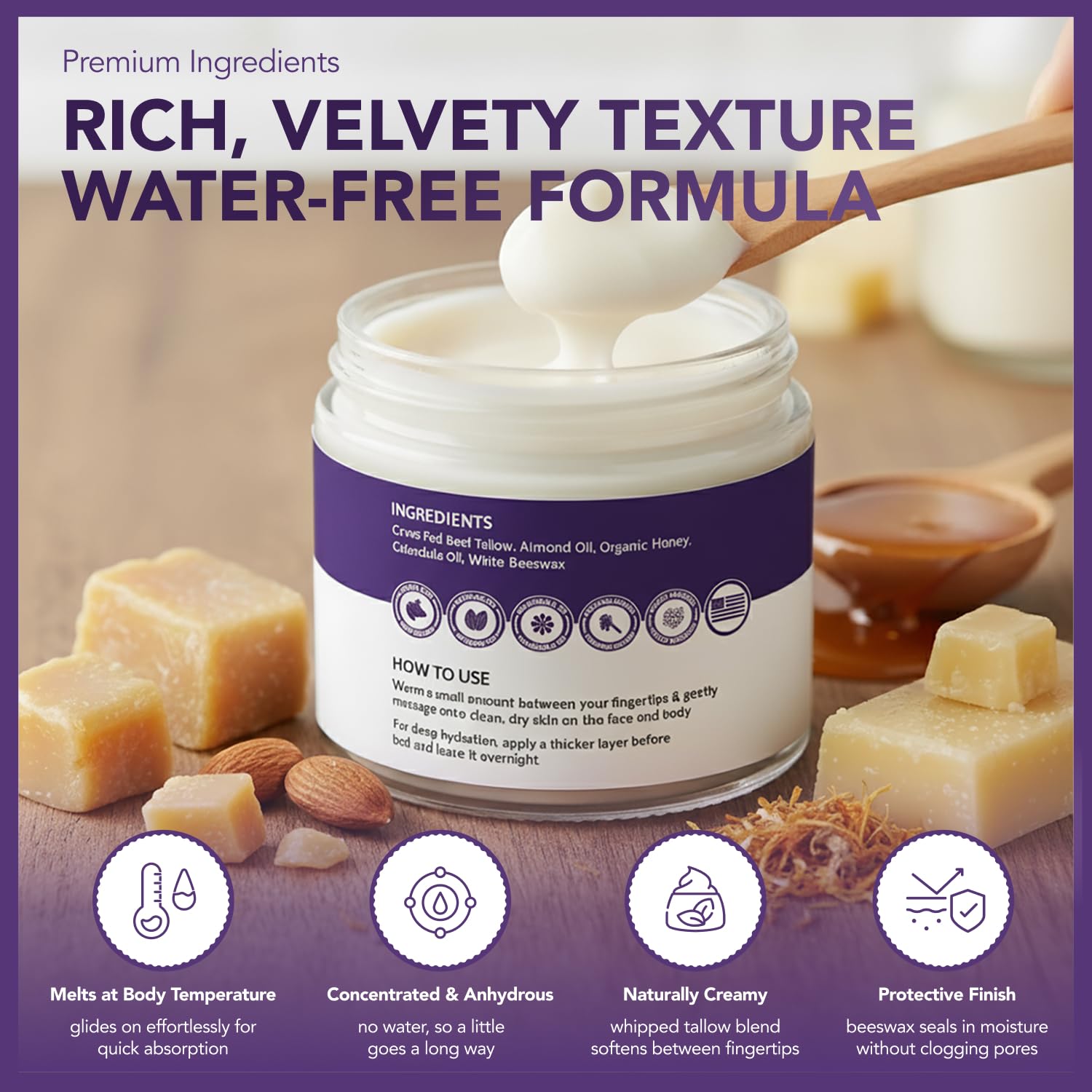 Intimate Rose balm applied to rough heel for smoother texture.