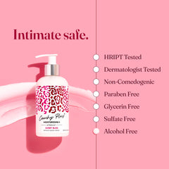 IntiMD Coochy Plus application foam-dispense shows easy, controlled shaving prep.