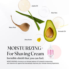 IntiMD Coochy Plus intimate shave cream texture closeup shows glide-friendly, soothing formulation.