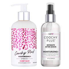 IntiMD Coochy Plus kit packaging closeup signals premium intimate care for daily routines.