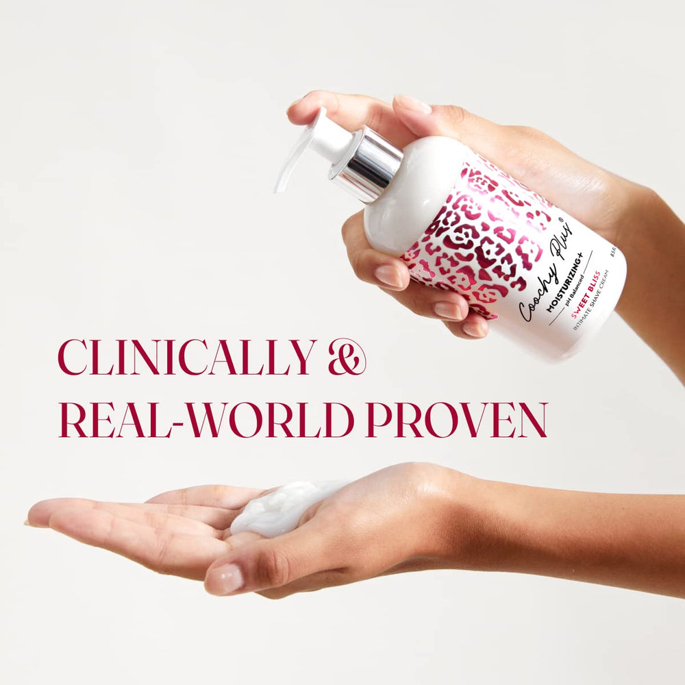 IntiMD Coochy Plus skin-care after use visual suggests smoother, comfortable results.