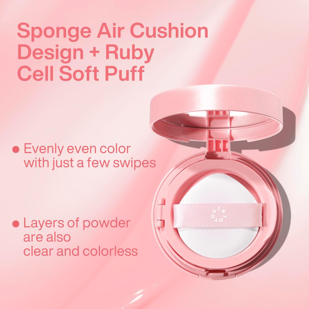 INTO YOU Air Cushion compact design suggests travel-friendly makeup routine.