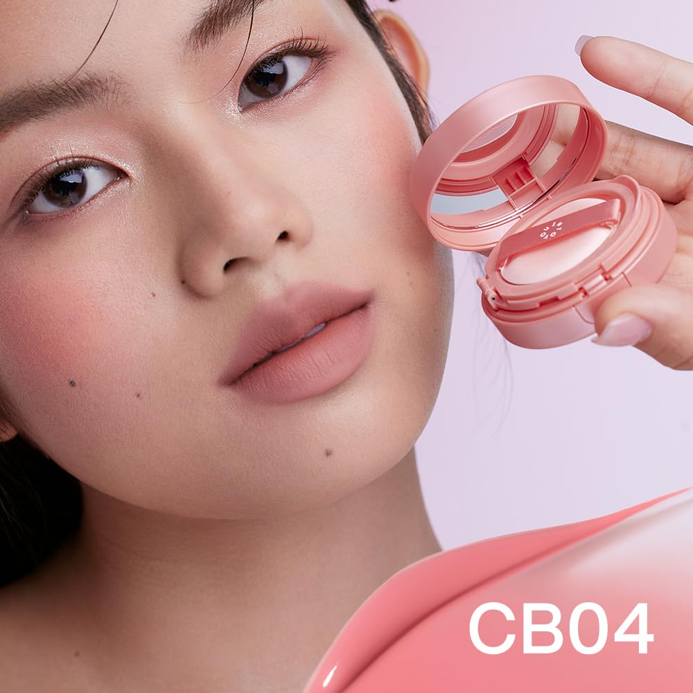 INTO YOU Sunlit Peach puff and cushion show easy, weightless application for daily wear.