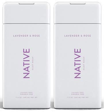 Intotal TKK Native Body Wash Lavender & Rose label closeup highlighting calming botanical blend