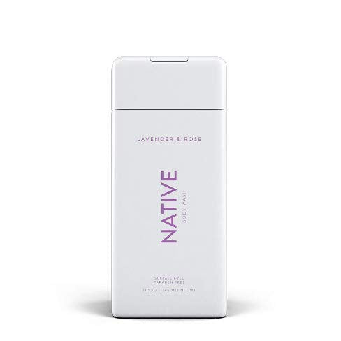 Intotal TKK Native Body Wash Lavender & Rose hand lather showing rich moisturizing foam