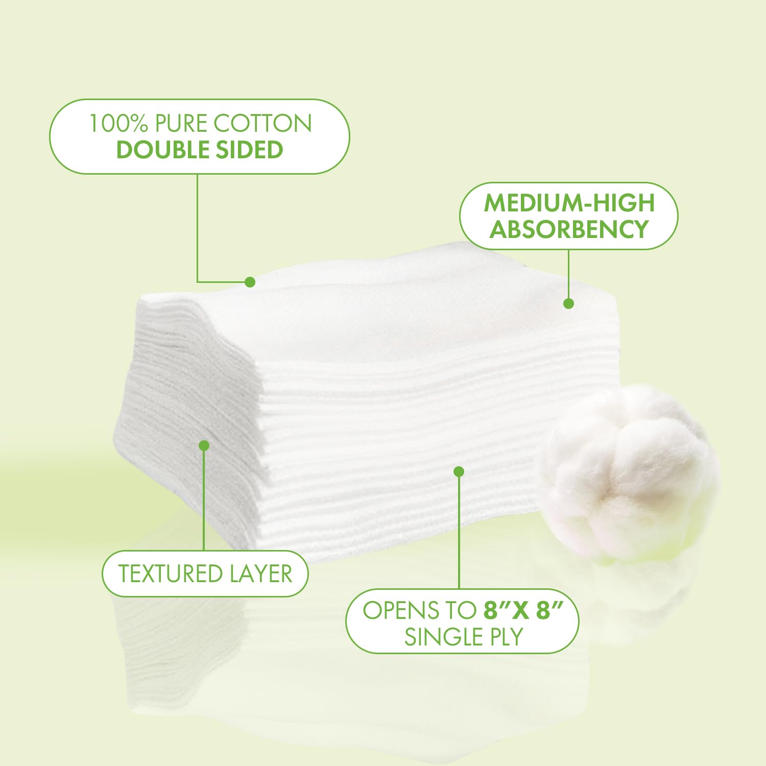 Intrinsics Large Cotton Squares close-up highlights soft, durable 8-ply fabric.