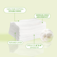 Intrinsics Large Cotton Squares close-up highlights soft, durable 8-ply fabric.