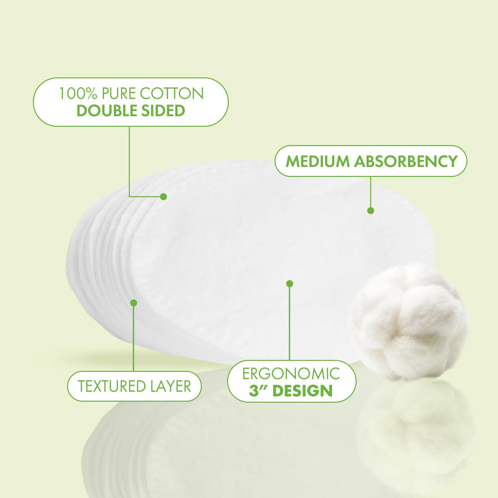 Intrinsics Premium Cotton Ovals used wet or dry for versatile cleansing.