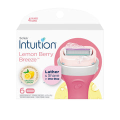 INTUITION Lemon Berry Breeze refill-pack for easy, gel-free shaving.