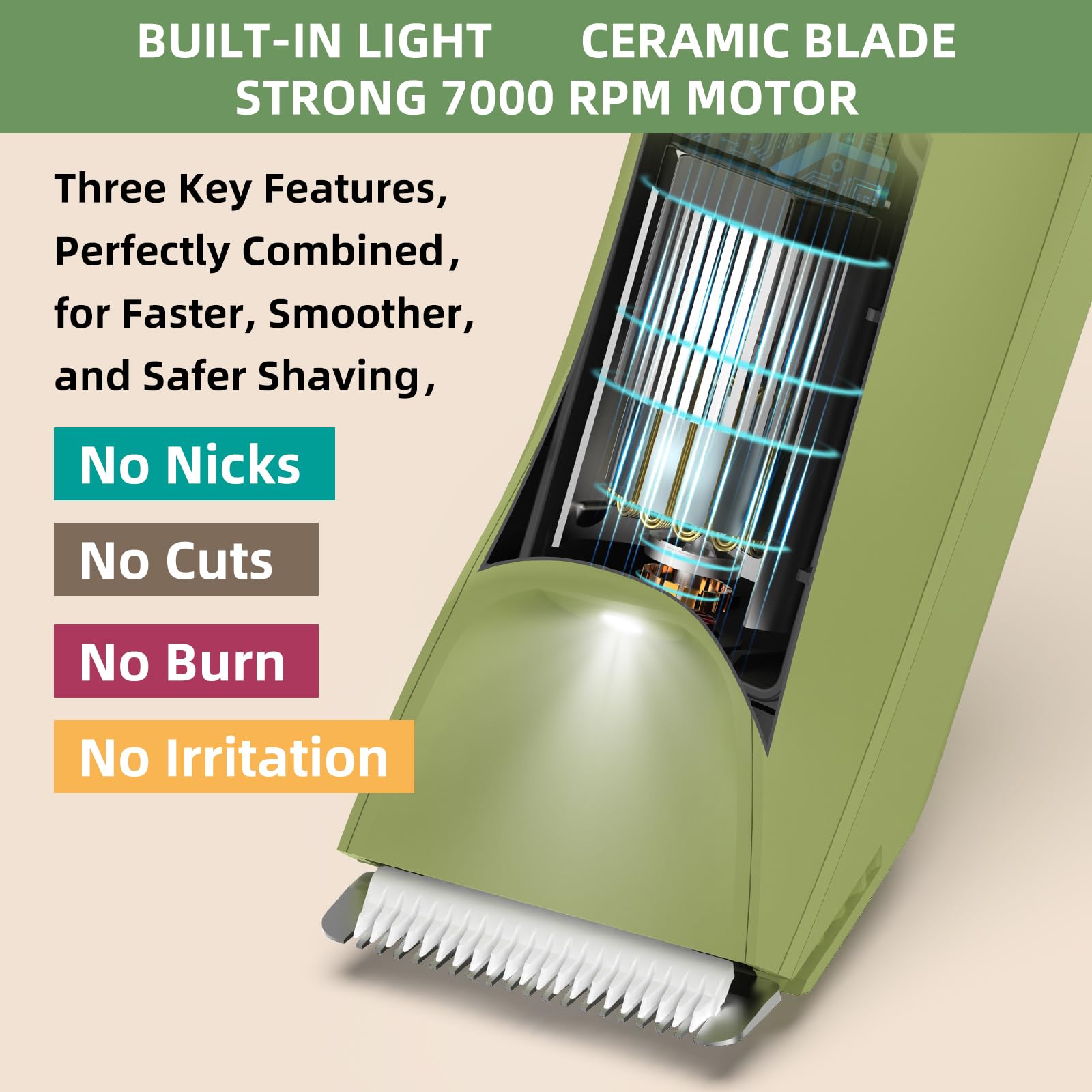 INVJOY IPX7 waterproof design for wet or dry grooming.