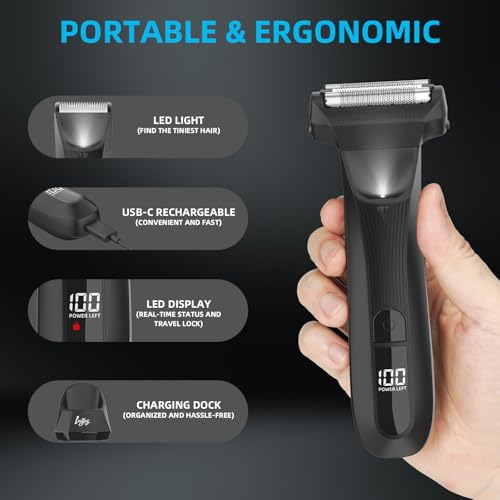 INVJOY Manscape wet-dry-use compatibility supports versatile grooming.